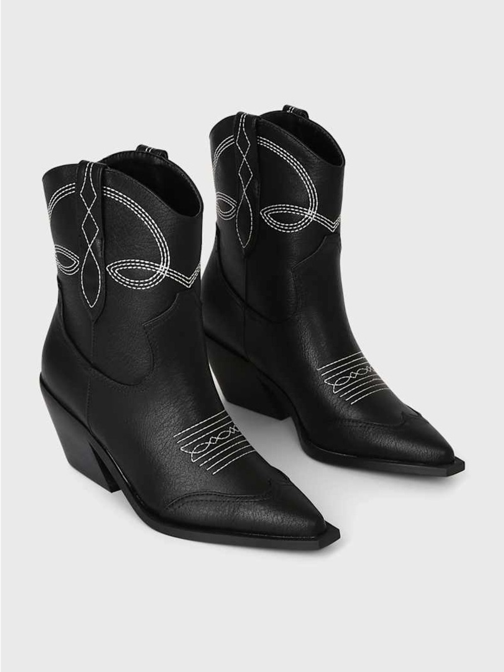 BILLINI Women's Udel Black Pointed-Toe Mid-Calf Western Boots Size 8 worn once!